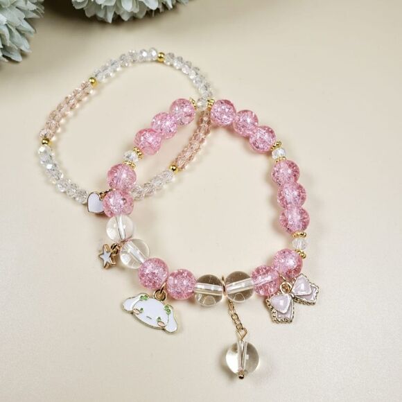Brand New Sanrio Cinnamoroll Pink Lucky Double Bracelets - Picture 1 of 6